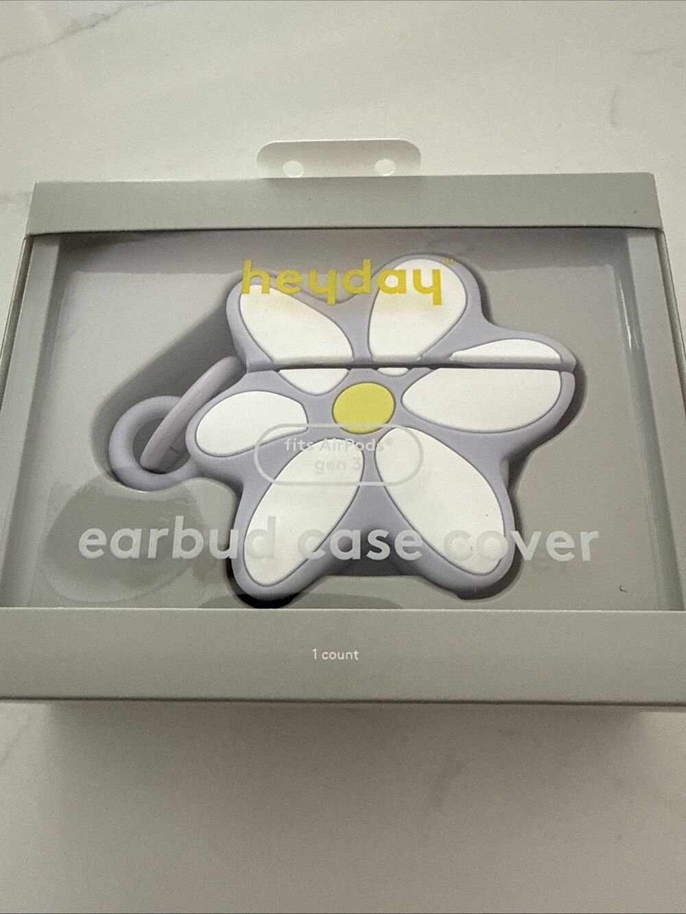 Heyday Purple Daisy Earbud Case Cover AirPods 1/2 Generation Wireless Charge